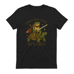 Twas the Tism Vintage Frog Autism T-Shirt in Black - back view