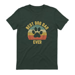 Vintage Dog Dad Cool Father's Day Gift Retro in Forest Green - back view