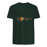 Music Guitarist Heartbeat Guitar in Forest Green - back view