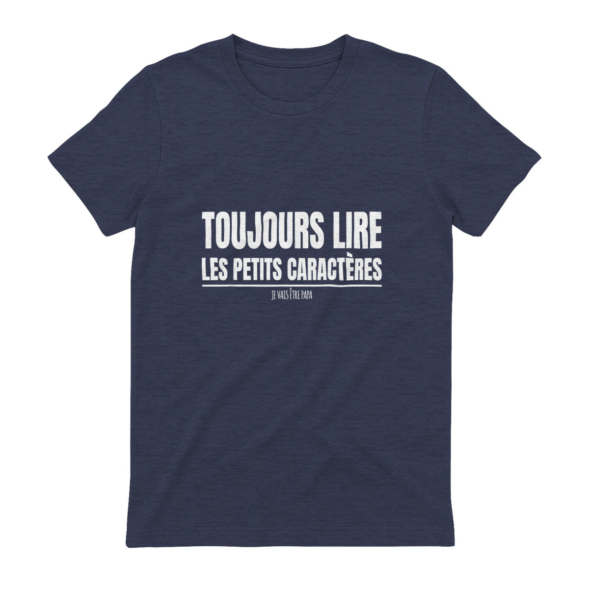 Drôle Annonce Grossesse Grand Parents Original Future Papa in Heather Navy - back view