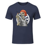 Darts Squelettspieler - Darts Champions Teamoutfit Costume de fléchettes in Heather Navy - front view