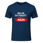 GIGATEMP Herren Männer Sprüche Lustig Witzig Schwarz Halbarm Klein EU XS Regulär Casual Funny Slogan Vat in Navy - front view