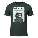 Schrödinger's Cat Wanted Dead And Alive Physics Physicist T-Shirt in Forest Green - front view