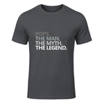 POPS GRANDPA DAD BIRTHDAY Father's Day Funny Men Gift in Charcoal - front view