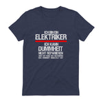 Elektriker Fun Geschenkidee - Herren Schwarz S - Kurzarm - Casual Funny Slogan Electrician in Heather Navy - back view