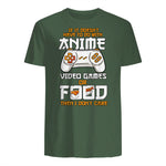 Cute Manga & Anime Merch for Anime Girls & Boys Unisex Anime Video Games Food Sushi Gaming Merch Otaku Gift Anime in Military Green - back view