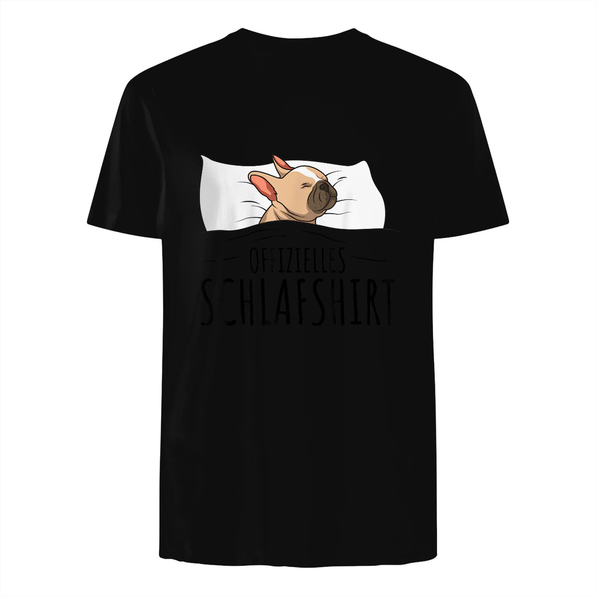 Süße Französische Bulldoggen Geschenke Offizielles Schlafshirt Schlafanzug Französische Bulldogge , Weiß, S, Kurz in Black - back view