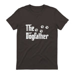 The Dogfather T-Shirt Dad Fathers Day Gift Dog Lover in Dark Chocolate - back view