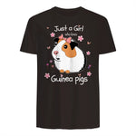 Just a Girl Who Loves Guinea Pigs - Cute Pets Lover Gift in Dark Chocolate - back view