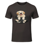 Cadeaux pour les amoureux des chiens Golden in Pocket in Dark Chocolate - front view