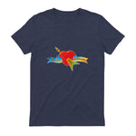 Tom Petty and The Heartbreakers Classic Logo T-Shirt in Heather Navy - back view