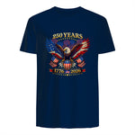 American Independence Day Anniversary T-Shirt in Navy - back view