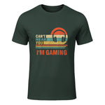 Funny Gamer Gift Headset Can't Hear You I'm Gaming in Forest Green - front view