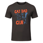 Cat Dad Club Life Is Better with Cats T-Shirt in Dark Chocolate - front view