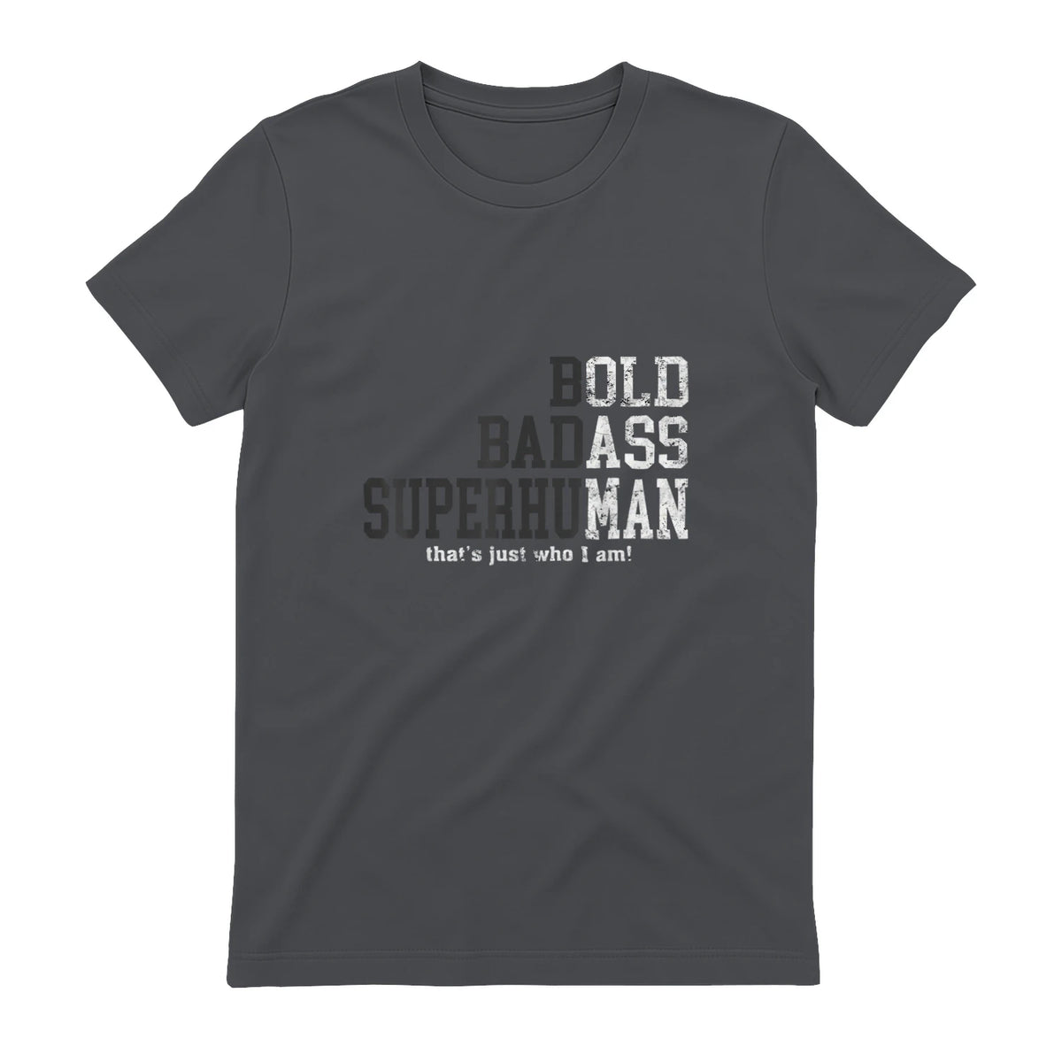 Funny Dad Husband Father's Day T-Shirt in Charcoal - back view