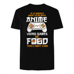 Cute Manga & Anime Merch for Anime Girls & Boys Unisex Anime Video Games Food Sushi Gaming Merch Otaku Gift Anime in Black - back view
