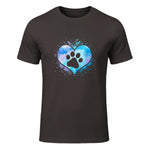 chien patte dans le coeur chien amoureux animal de compagnie in Dark Chocolate - front view