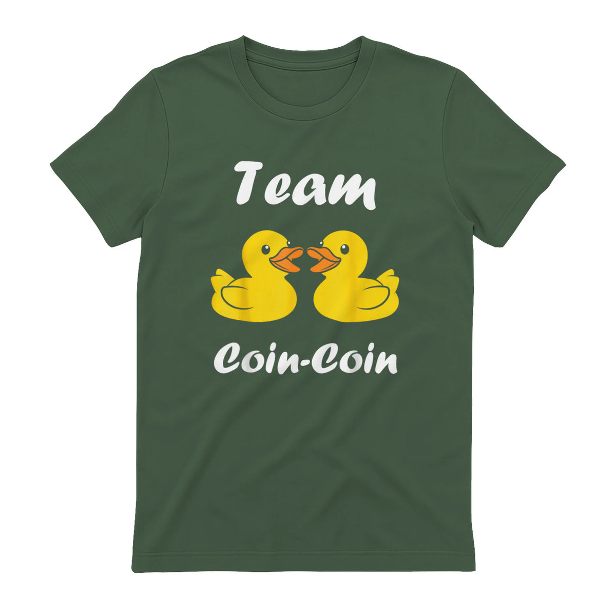 Citation Canard Enfant Humour Team Canards Coin-Coin in Military Green - back view