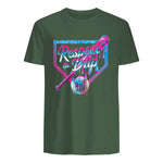 Baseball Drip for Boys Ice Cream Drip Youth Boys Baseball T-Shirt in Military Green - back view