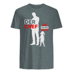 Vater Tochter Partnerlook Vatertag Papa Tochter in Dark Heather - back view