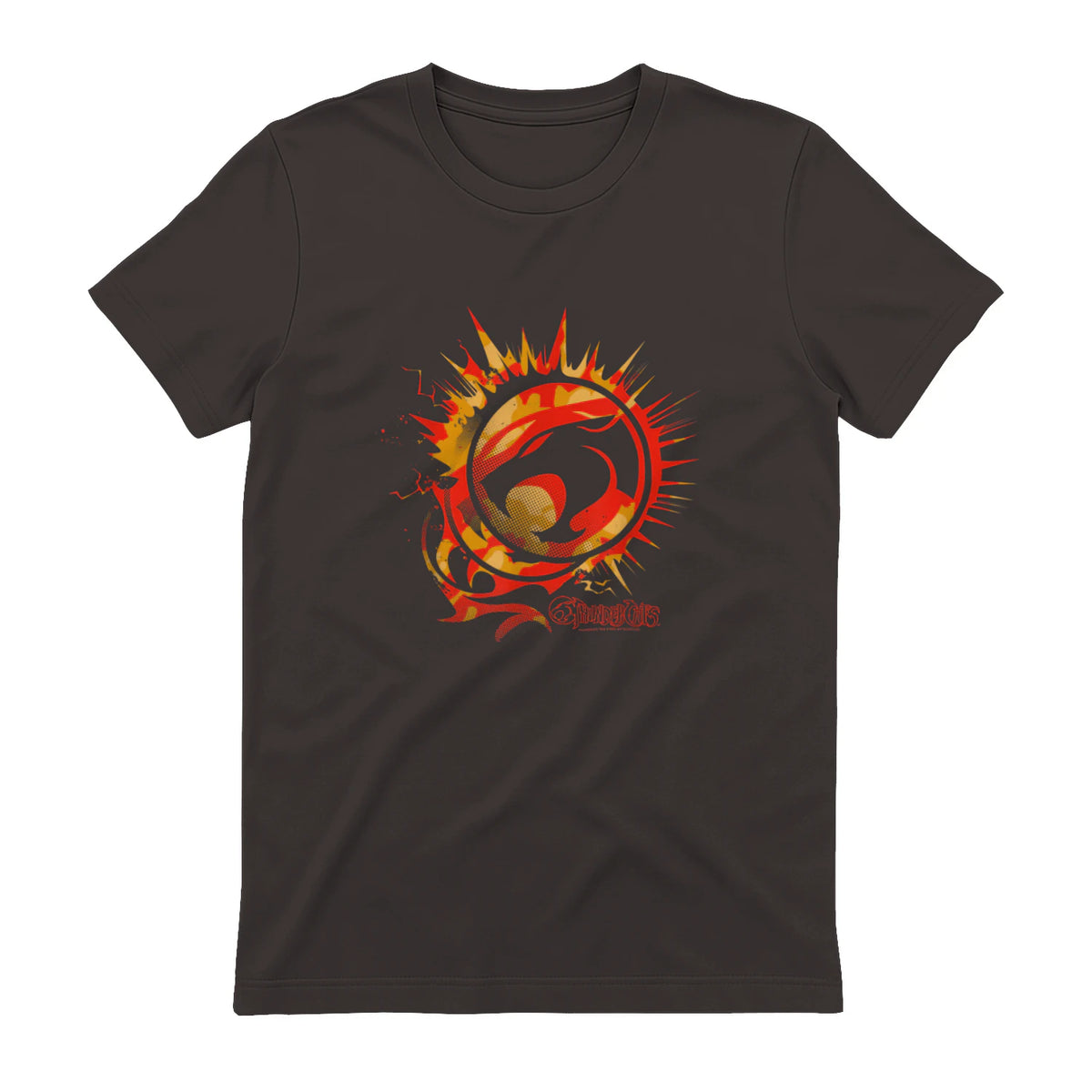 Thundercats Flare Circle Logo T-Shirt in Dark Chocolate - back view