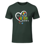 I'm A Proud Grandma Love Heart Autism Awareness Puzzle in Forest Green - front view