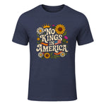 No King in America T-Shirt in Heather Navy - front view