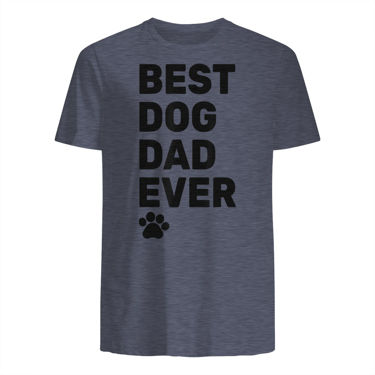 Best Dog Dad Ever – Vintage Dog Daddy – Retro Doggy Father in Heather Navy - back view