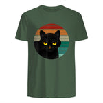 Chats Vintage Cat I Style rétro Chats noirs in Military Green - back view
