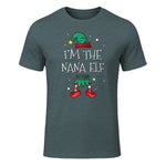 I'm The Nana Elf Shirt Matching Family Outfits Christmas in Dark Heather - front view