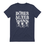 Opa & Großvater Männer Geschenke Vintage Totenkopf Schwarz, S Herren, Halbarm, in Heather Navy - back view