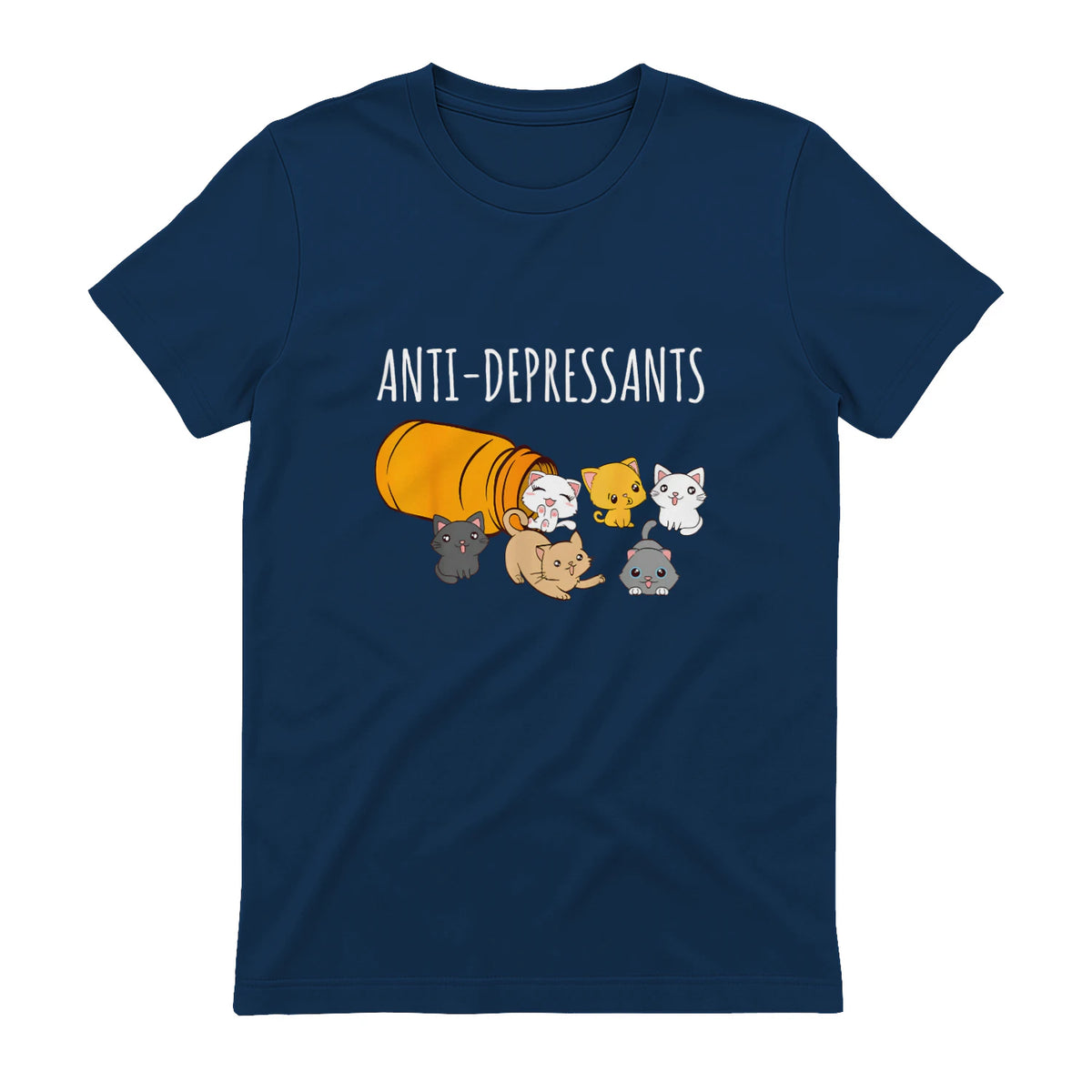 Anti-dépresseurs Chat Collection Chats Kitty Cat in Navy - back view