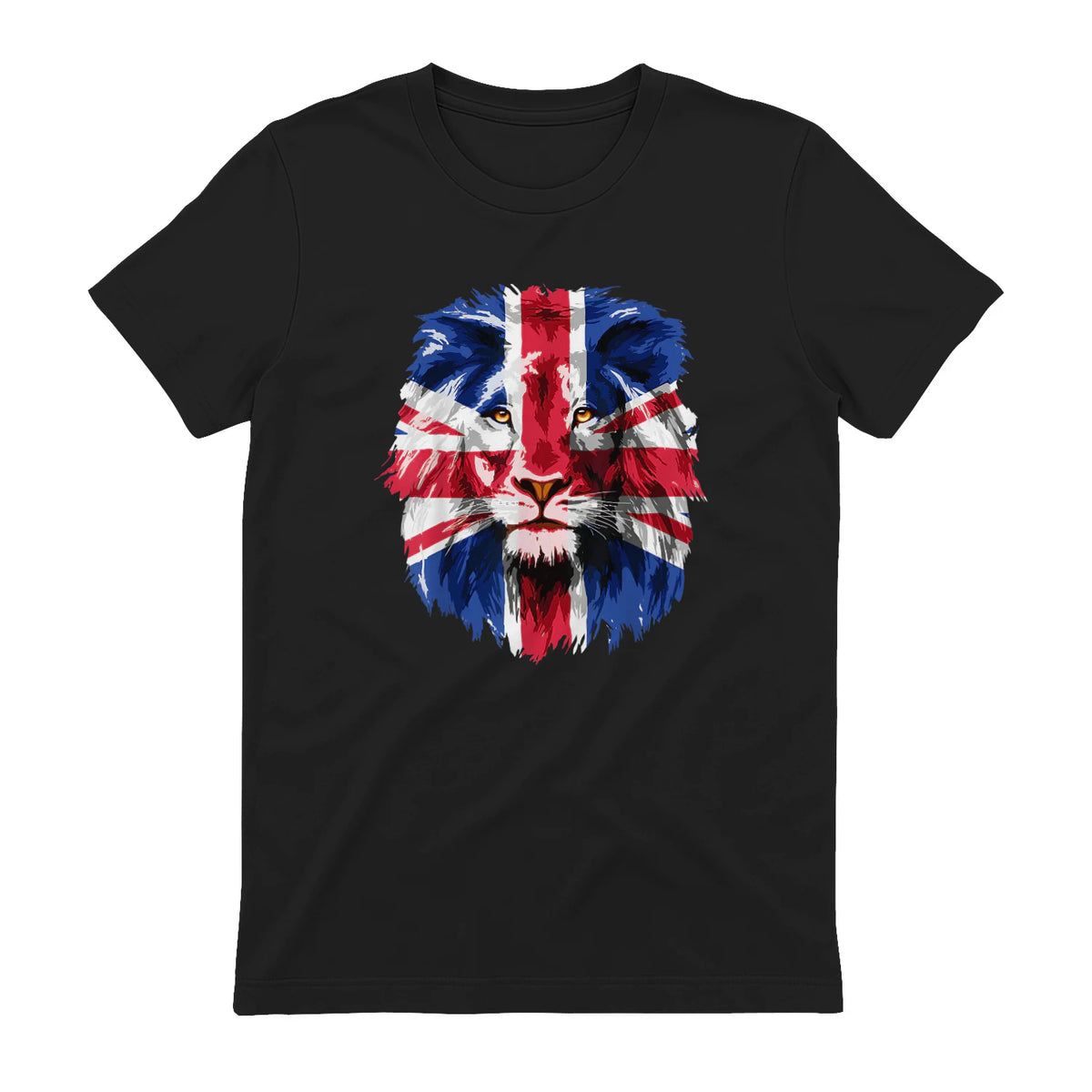 Union Jack UK Flag Lion Face Great Britain Union Jack Flag in Black - back view