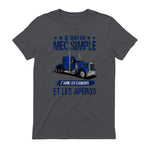 Camion et Routier, mec Simple, Chauffeur Poids Lourds in Charcoal - back view