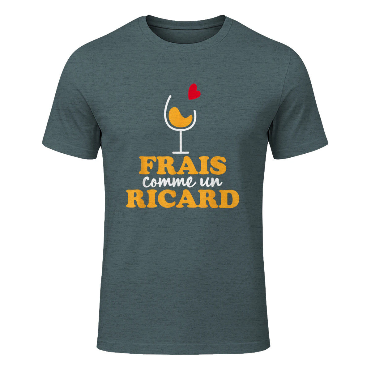 Frais comme Un Ricard - Ricard Pastis Apéro in Dark Heather - front view