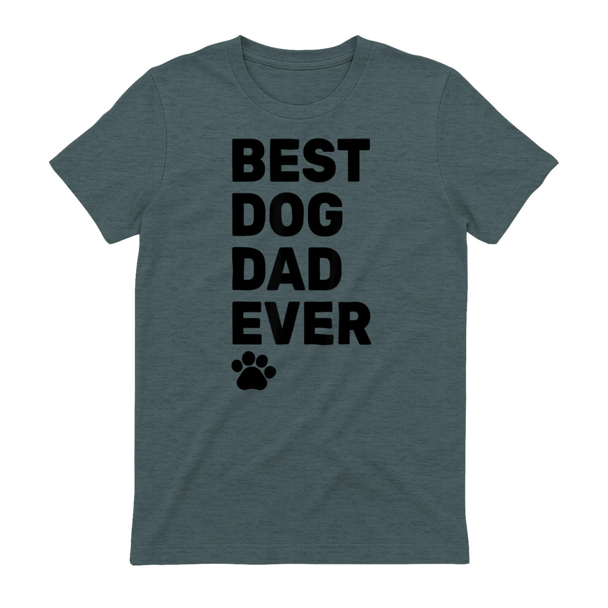 Best Dog Dad Ever – Vintage Dog Daddy – Retro Doggy Father in Dark Heather - back view