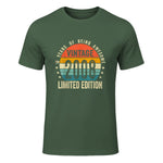 Vintage Eighteenth Birthday T-Shirt in Military Green - front view