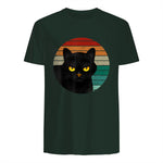Chats Vintage Cat I Style rétro Chats noirs in Forest Green - back view