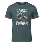 Papa & Sohn Beste Freunde Fürs Leben Vatertag Partnerlook in Dark Heather - front view