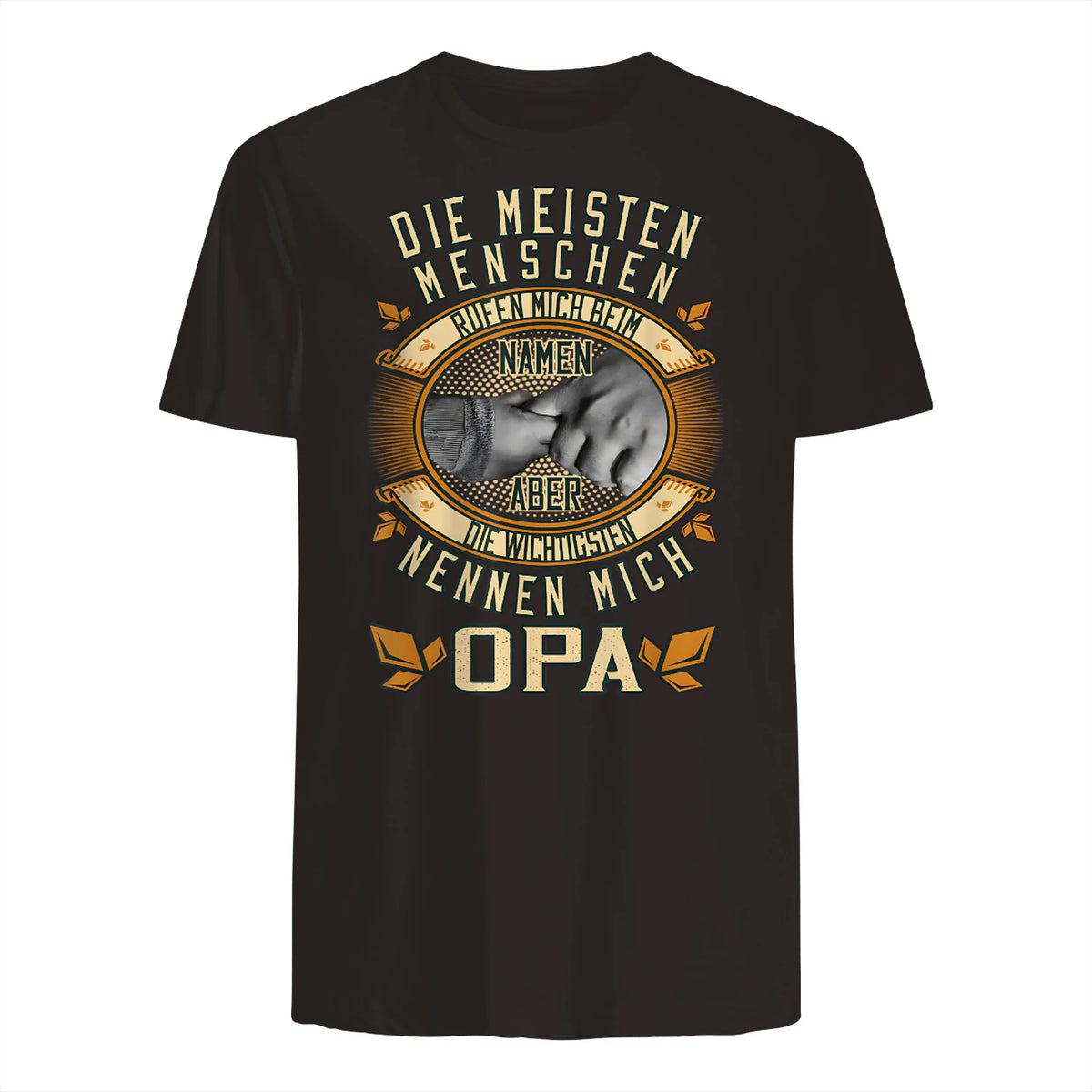 Opa Spruch Die Meisten Menschen Nennen Mich Beim Namen in Dark Chocolate - back view