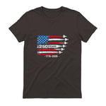 American Fourth of July Anniversary T-Shirt in Dark Chocolate - back view