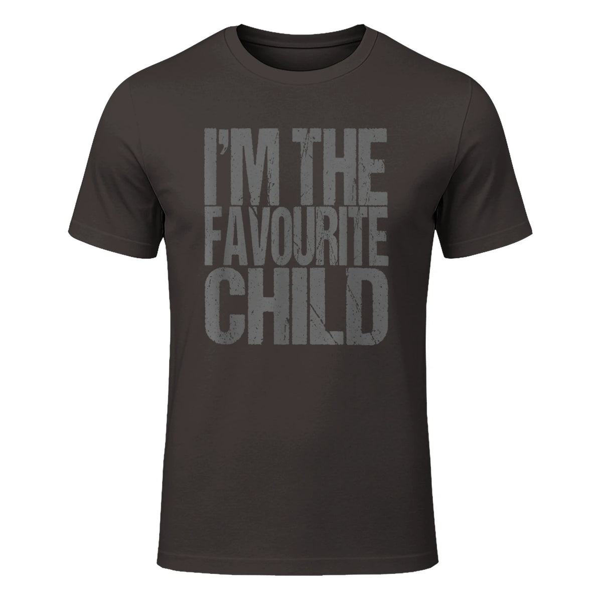 Funny I'm The Favourite Child Siblings in Dark Chocolate - front view