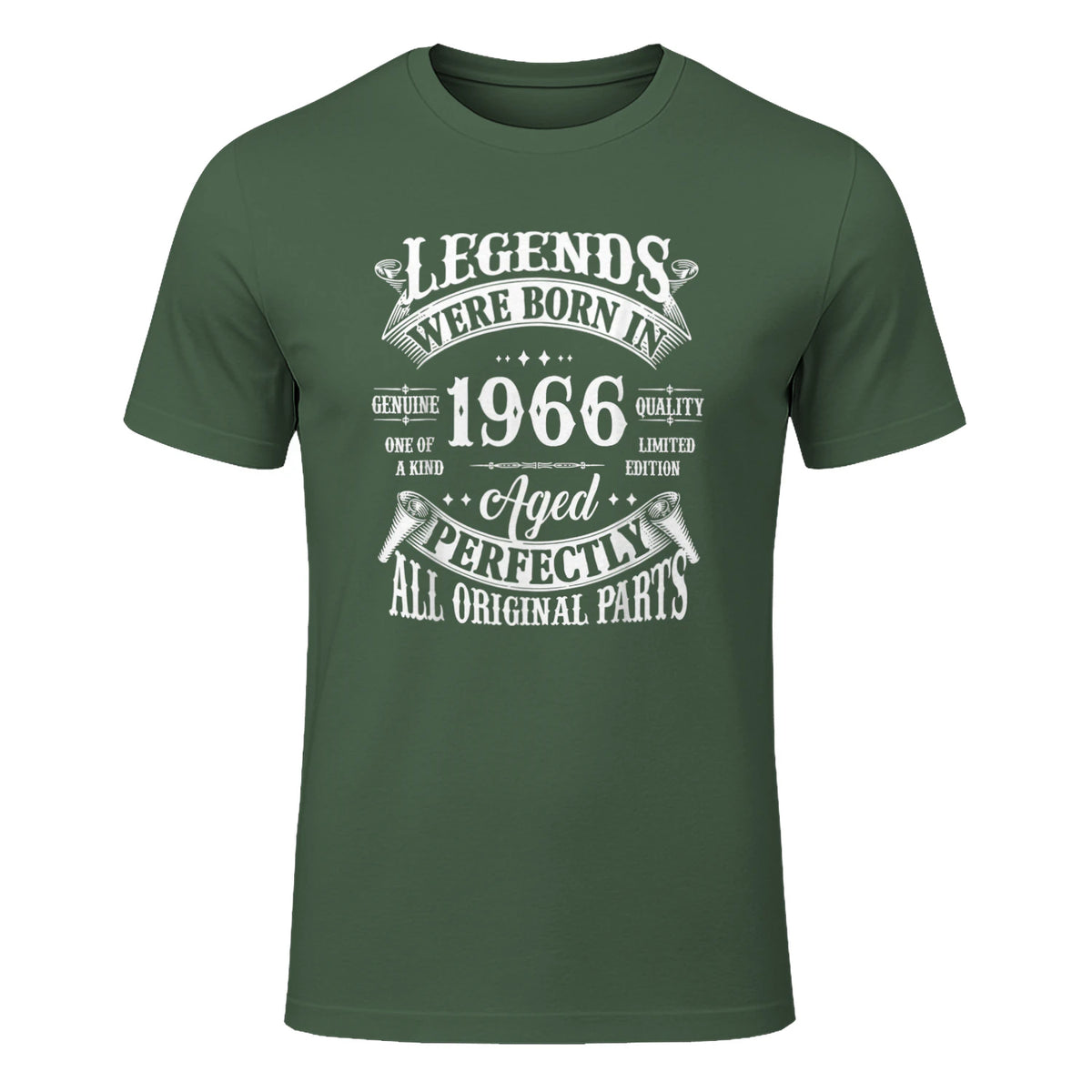 Vintage Sixtieth Birthday Shirt T-Shirt in Military Green - front view