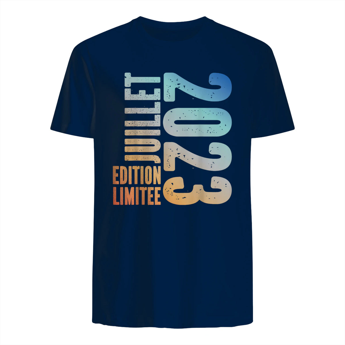 I Have Two Titles Dad And Grandad Funny Father's Day Gift Copy in Navy - back view