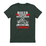 Biker Werden Nicht Grau Das Ist Chrom Motorradfahrer Biker in Forest Green - back view