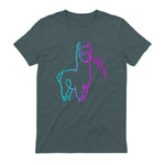 Fluff Around and Find Out Funny Fluffy Spitting Lama in Dark Heather - back view