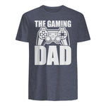 The Gaming Dad Game Controller Spruch Geschenkidee Vatertag T-Shirt in Heather Navy - back view
