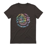 Autism Mama Life Some Days I Rock It Some Days It Rock Me in Dark Chocolate - back view