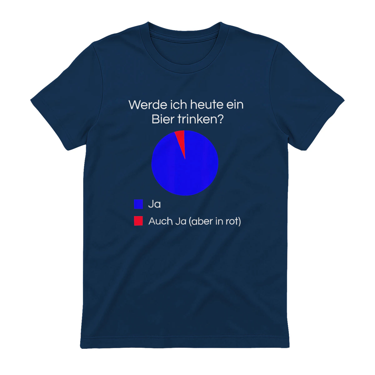 Lustiges Bier Shirt I Alkohol Trinken Party Fest Wein in Navy - back view