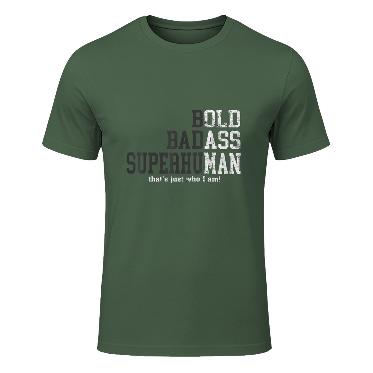 Funny Dad Husband Father's Day T-Shirt in Military Green - front view